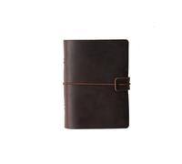 A5 A6 A7 Handmade Vintage Leather Cowhide Loose-leaf Notebook Ledger Travel Book Pocket Para escribir y tomar notas(A7-coffee)