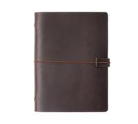 A5 A6 A7 Handmade Vintage Leather Cowhide Loose-leaf Notebook Ledger Travel Book Pocket Para escribir y tomar notas(A5-coffee)