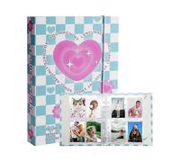 A5 Binder Kpop Photo Card Album with 20 Inner 3 Inch Photo Card Pockets in Loose Leaf Refillable 6 Rings Binder Cover Photo Card Holder Book