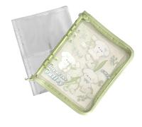 A5 Binder Notebook - 6 Ring Folder, Organizador portátil coleccionable con acabado juguetón, suelto Leaf Ornament with Decorative Touch, Notebook, Office Aid for Family, Students, Teacher, Commute