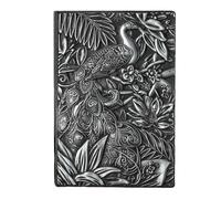 A5- Bloc de notas de negocios de escritura de pavo real, diario simple para alivio de personalidad, color plateado