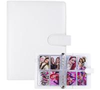 A5 Carpeta Coleccionista de Cartas con 30 Paquetes de 4 Bolsillos, Álbum Carpeta de 6 Anillas con 240 Ranuras para Cartas, Carpeta de Cuero PU Coleccionables, K-pop Photocard