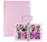 A5 Carpeta Coleccionista de Cartas con 30 Paquetes de 4 Bolsillos, Álbum Carpeta de 6 Anillas con 240 Ranuras para Cartas, Carpeta de Cuero PU Coleccionables, K-pop Photocard