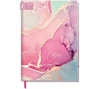 A5 cuaderno de notas a cuadros "rosa satinado" de Trendstuff by Häfft - 124 páginas, 62 hojas - ideal como agenda, diario, libro de ideas - sostenible & respetuoso con el clima