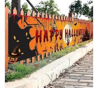(A5) Decoración de Halloween 250x48cm Última Feliz Halloween Murciélago Sangriento Calabaza