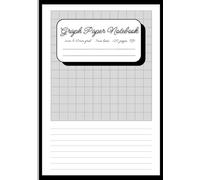 A5 dual notebook : 1mm + 10mm graph, 7mm spaced lines | 120 pages | Light Grey | Workbook for Engineering, Physics, Math, Data Analysis, Science, Design and more!