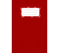 A5 Hardback 192 Page Notebook, College Ruled with Margins, Red Pencil Themed Matte Cover