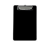 A5 negro sólido plástico portapapeles - con rayas laterales