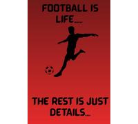 A5 Notebook football is life: Lined paper