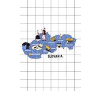 A5 Notebook with Map Of Slovakia: Blank Journal with Slovakian Attractions: 100 Pages for Writing, Sketching, and Creativity - Glossy Cover, Perfect Gift for Slovakia Lovers and Travelers