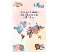 A5 Notizbuch - Reisetagebuch mit Weltkarte & Motivationsquote: Travel Journal - 120 Seiten gepunktet - Reisejournal in Pastellfarben - Perfekt für ... deine Reise oder halte Erinnerungen fest