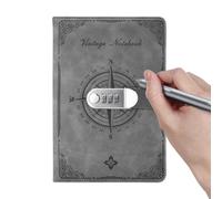 A5 Password Journal - Retro PU Leather Notebook, Private Account Organizer