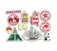 A5 Pegatina Hoja Hong Kong Vinilo Pegatinas - Puntos de interés Cultura Ciudad China Viajes de vacaciones #78502