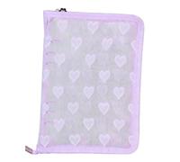 A5 Photo Card Storage Binder, Reinforced Zipper Closure Album, Lightweight with Stainless Steel Rings, Durable Dust Proof Construction, Design with Style Gift for Teens and Fans