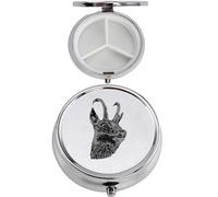 A50 Gams Gams acabado negro hecho de fino peltre inglés en un contenedor de 3 secciones con espejo