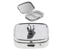 A50 Gams Gams acabado negro hecho de fino peltre inglés en un pastillero con espejo para 2 días