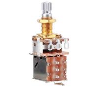 A500k Push Pull Potenciómetro, bajo de guitarra Push Pull Control Pot Volumen Interruptor de tono Potes Eje 18 mm para accesorios de bajo de guitarra (Oro)