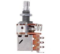 A500k Push Pull Potenciómetro, bajo de guitarra Push Pull Control Pot Volumen Interruptor de tono Potes Eje 18 mm para accesorios de bajo de guitarra (Plata)