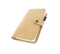 A6/ A5 Carpeta de Archivos de Carpeta de Anillas Redonda con Cubierta de Fieltro de 6 Agujeros para Protectores de Hojas Sueltas/Cubierta de Carpeta, Milky White, A6 Mini Set