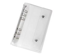 A6 A7 Clear Binder Cover - 6 Ring PVC Loose Leaf Folder, Transparent Planner Organizer for Documents Photos Tickets, Refillable Journal Binder for Budget School Office Kids Students