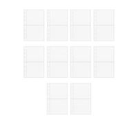A6 Binder Inserts - 10 Pieces A6 Binder Clear Refill Card Sleeves | 10.6x16.5cm Optimized Loading Protectors For Cash Organizer Business Card Tracker Stickers Trading Students Teachers Writers