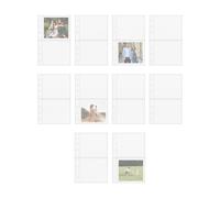 A6 Binder Refill Pages (10 Pack) - Transparent Top Loading PP Sleeves + 6-Ring Compatible | Clear Replacement Pages For Sticker Book Photos Postcards | Trading Journal Study Tracker Students, For A6 B