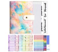 A6 Cash Saving Binder Book, Money Organizer Notebook with Budget Cards, Envelope System for Adults Kids School Home Travel, Bill Planner Challenge Binder for Daily Expense Tracking and Planning