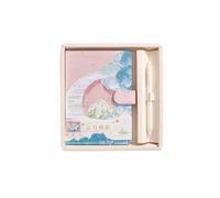 A6 - Ilustraciones pintadas a mano al óleo, manuales, botones magnéticos, páginas de color, cuadernos -A6- Invitación de luna nube- Caja