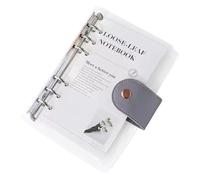 A6 Ling Binder - 5.12 pulgadas Clear 6 Ring Planner para programación anual, cuaderno recargable con seguimiento de entrenamientos y planificación de hábitos, organizador compacto para la oficina de e