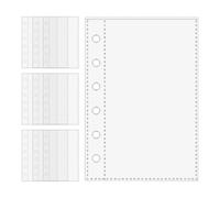 A7 - 10 fundas transparentes con 6 anillos, páginas organizadoras transparentes, cubiertas duraderas con acabado liso de borde | Páginas de encuadernación para tarjetas Fotos Bocetos K