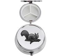 A7 Ardilla en rama acabado negro hecho de fino peltre inglés en un espejo 3 secciones Caddy Pastillero