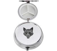 A72 Fox Head - Pastillero (peltre inglés fino, 3 secciones), acabado negro