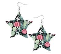 A7ee6b7db5860ad7fb56e2b36a60a39 - Pendientes de aro de cuero blanco para mujer - 1 joya colgante impresa, colgantes de aro ligeros y de moda, talla única, Cuero