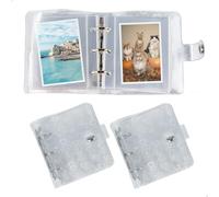 A8-Photo Album,Álbum Fotos con 25 Páginas, Carpeta para Tarjetas, Cierre con Hebilla Para Organizar Tarjetas Coleccionables, Tarjetas Fotográficas K-Pop, 2 Piezas