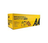 AA AA5618 - Kit de Seguridad para Averías de Coche, Compresor, Triángulo Emergencia, Cable Remolque y Arranque, Chaleco Reflectante, Linterna, Martillo para Romper Cristales, Bolsa de Almacenamiento