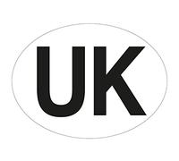 AA AA8637 Fully Magnetic UK Badge For Cars - New 2021 Legal Regulation For Driving in France and EU Countries - Black Text White Oval Plate 210x190 millimetres - Pack of 1