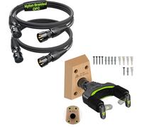 AA AUDIO ACCESSORY Auto-Lock Soporte Guitarra y cables XLR pack de 2 (1m)
