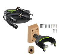 AA AUDIO ACCESSORY Auto-Lock Soporte Guitarra y cables XLR pack de 2 (2m)