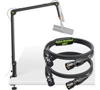 AA AUDIO ACCESSORY Brazo de micrófono y Cable XLR de 1m (paquete de 2)
