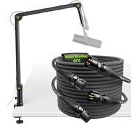 AA AUDIO ACCESSORY Brazo de micrófono y Cable XLR de 6m (paquete de 2)