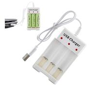 AA Batería Cargador - Cargador para 3 baterías y 3, energía USB | Carga rápida de baterías de níquel-hidrógeno de 1.2V, de Juguete, Recargable y 7 baterías, 5 y 7 baterías de carg