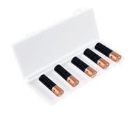 AA Battery Case - Durable Portable Storage Box, Compact Battery Organizer | Space Efficient Container with Strong Design For Holding 10 AA Batteries, Secure Holder Case For Outdoor Power Use