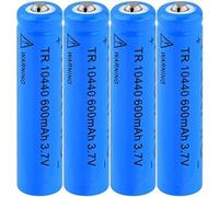 AAA 3.7V Potente Li-Ion Recargable 10440 Capacidad 600mAh Batería Litio Li-Ion Baterías. para Banco De Energía Linterna De Luz LED.4 Piezas