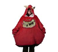 AAA Merchandise Warhammer 40,000 Squig Sherpa - Sudadera oficial de forro polar de gran tamaño, talla única para hombres y mujeres, regalo acogedor para los fanáticos, color rojo