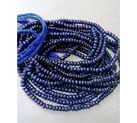 AAA Natural azul zafiro facetado Rondelle cuentas 3 - 4 mm, Sapphire (corindón piedra) collar