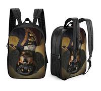 aaaaab Perro en uniforme militar 4 Mochila escolar para niños Mochilas impresas en 3D Mochila escolar de moda Mochilas para niños Estudiantes de escuela primaria y secundaria 17 pulgadas