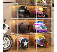 AAABOX Acrílico Vitrina Expositora Transparente Grande para Lego,45x33x33cm Caja de Exhibición Apilable con Puerta para Colecciones Barcos Coches Modelo Bolsos Cascos Baloncesto