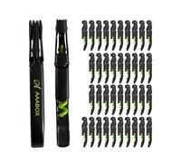 AAABOX Pack of 40 Sacacorchos Profesional Sommelier de Doble Palanca,3 en 1 Abridor de Vino con Espiral de Acero Inoxidable(Verde y Negro)