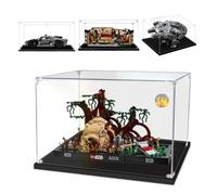 AAABOX Transparente Vitrina 35x25x20cm para Dagobah Jedi Training Diorama 75330 Central Perk Friends 21319 McLaren-MP4/4 10330,3mm Acrílico Antipolvo Caja de Exhibición para 75375 10321 42173