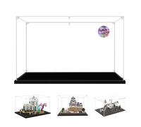 AAABOX Vitrina Expositora 40x30x25,Caja Exhibición Acrílico Transparente para Castillo Hogwarts 76419 Castelo Himeji 21060 Star Wars 75357 Disney Snow Maiden y los Siete Enanitos 43242